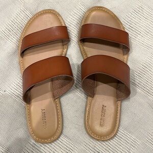 Brown two strap sandal